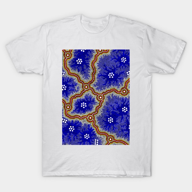 Aboriginal Art - Water Wetlands T-Shirt by hogartharts